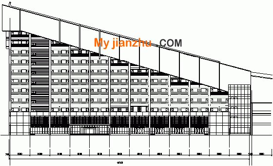 会议中心正立面图