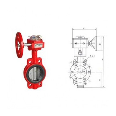 ZSFD消防信号蝶阀，对夹信号蝶阀，涡轮杆信号蝶阀