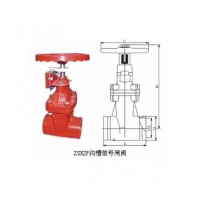 ZSXF型沟槽信号闸阀，沟槽闸阀，信号闸阀