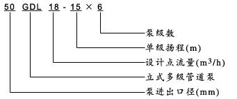 GDL型立式多级管道泵型号意义