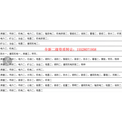 全国一级二级建筑资质公司转让代办价格图1